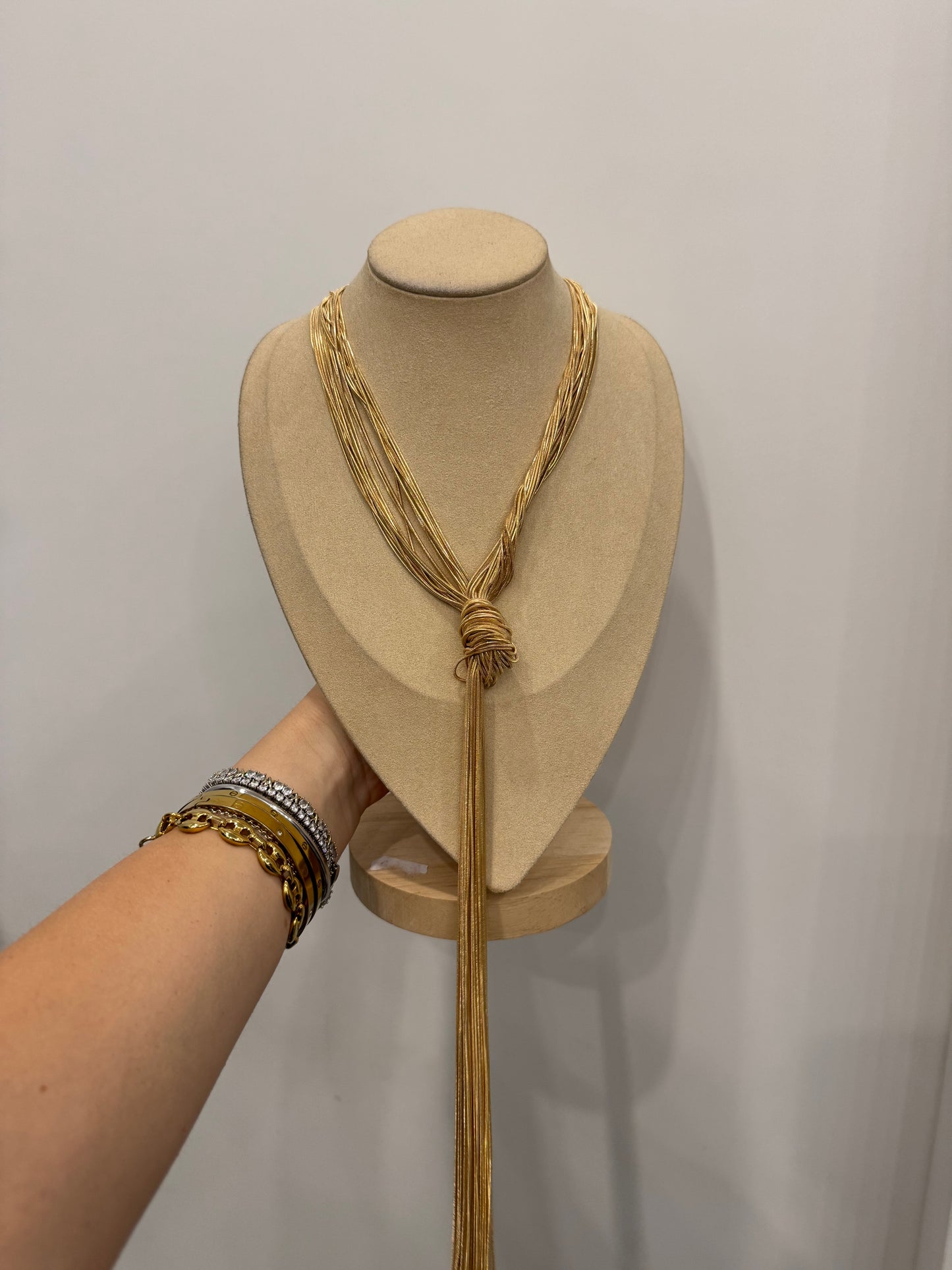 Collana nodo frange