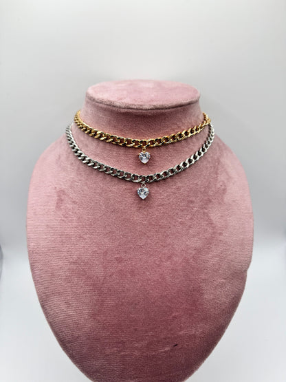 Girocollo/chocker One heart chain
