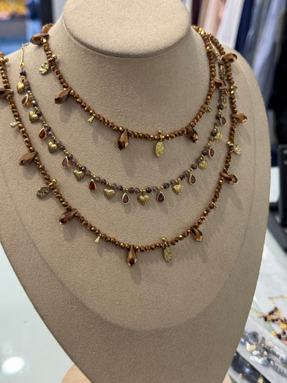 Collana lunga cristallini