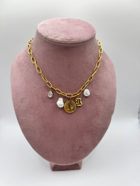 Collana charms moneta