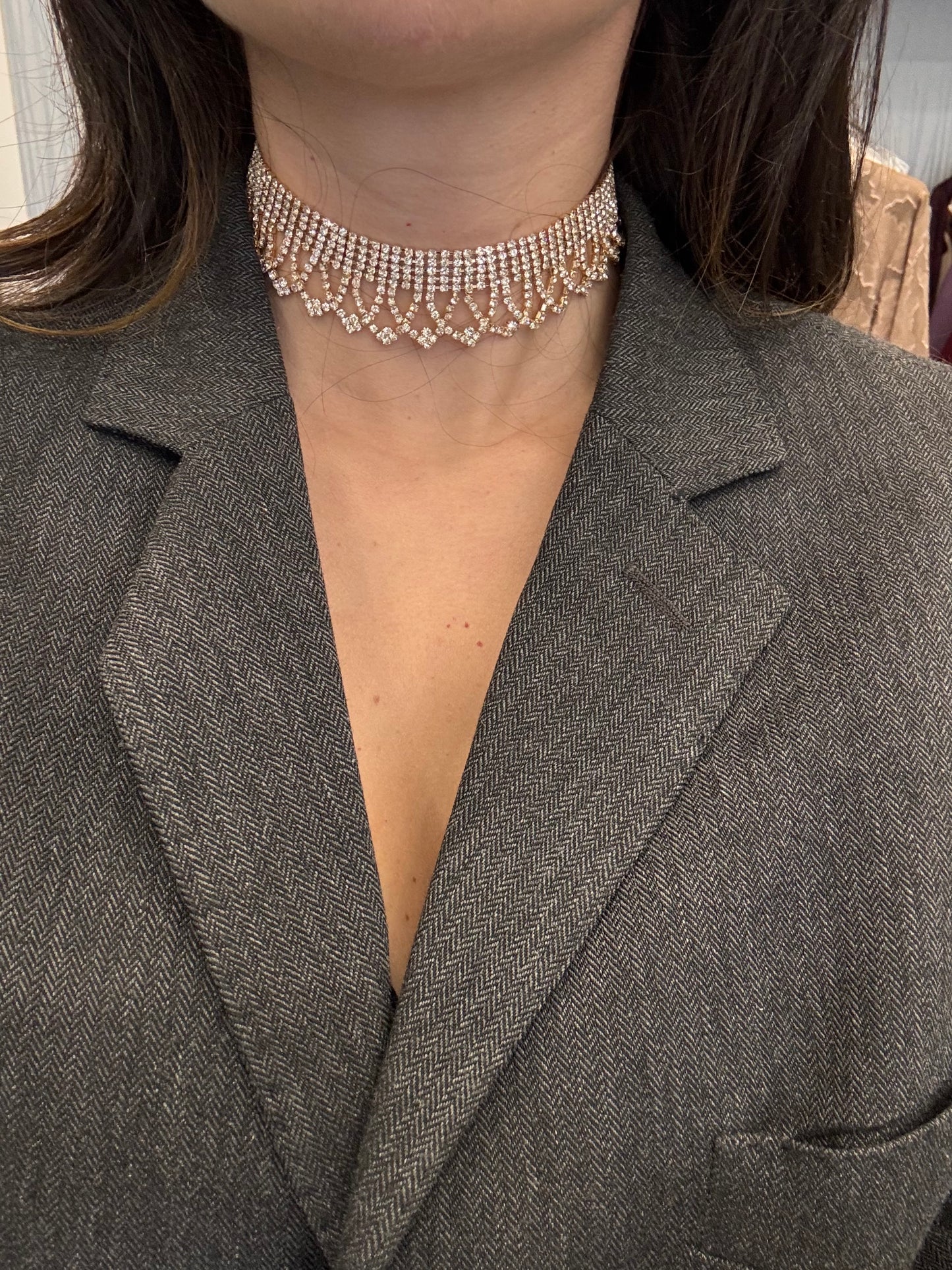 Chocker bordato