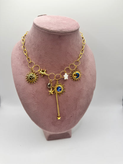 Collana charms galassia