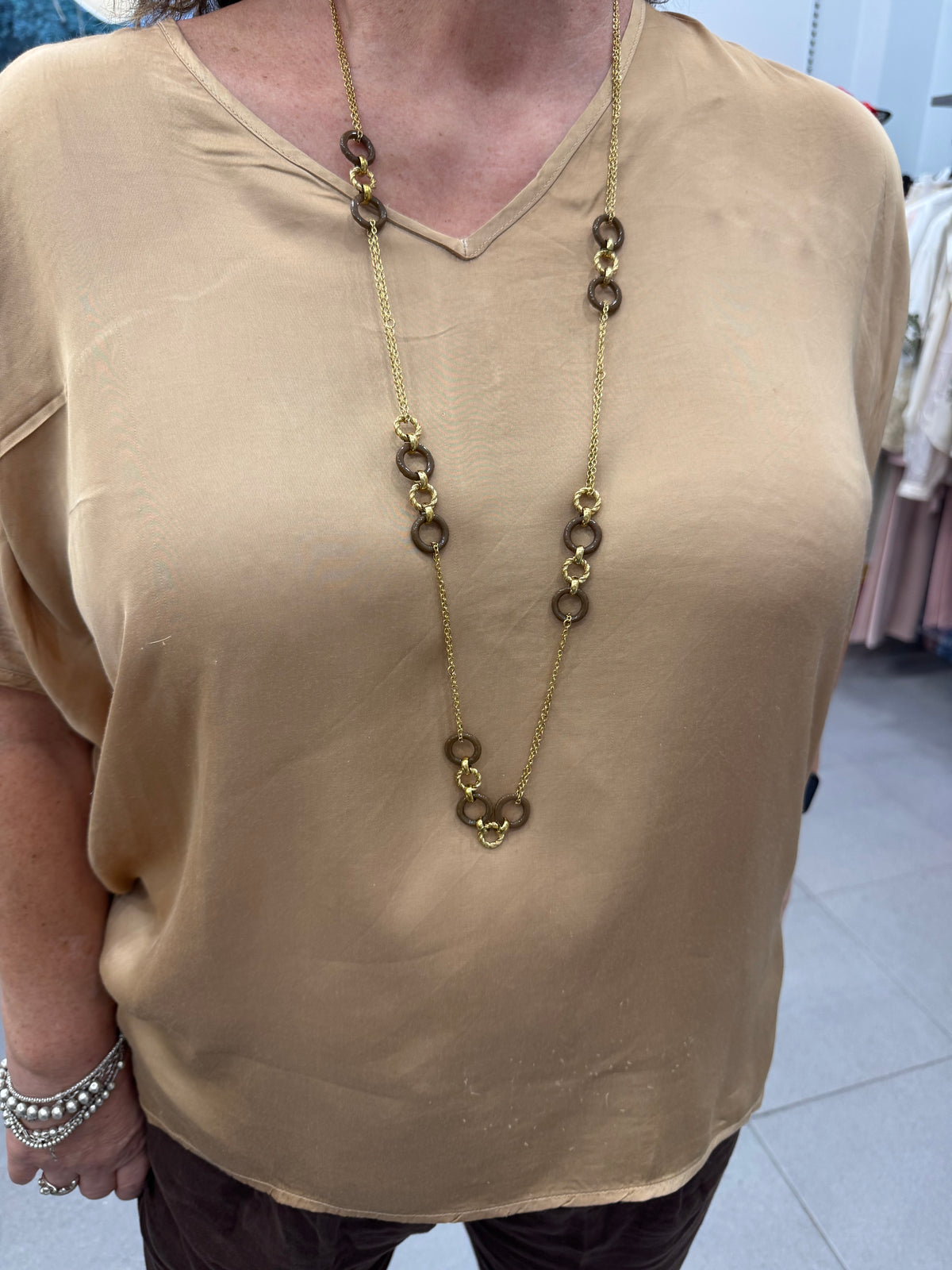 Collana lunga circle