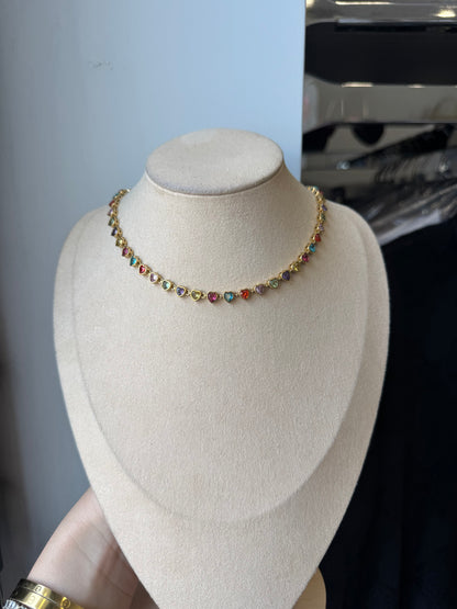 Chocker cuori arcobaleno