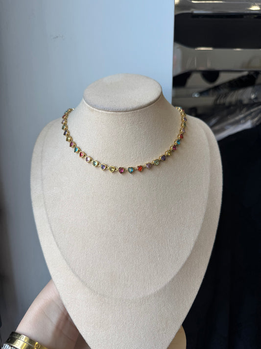 Chocker cuori arcobaleno