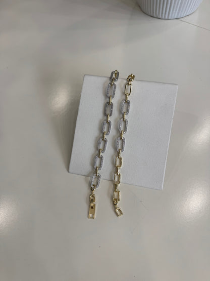 Bracciale recrangle bicolor