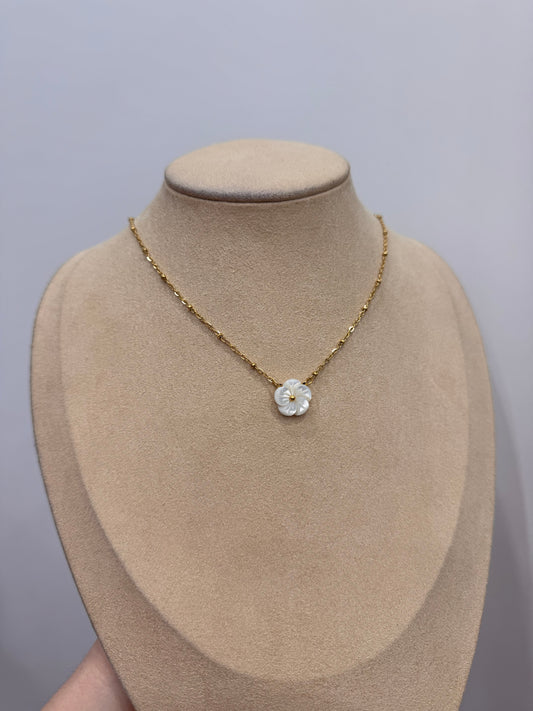 Collana fiore madreperlato