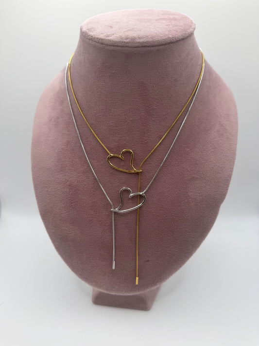 Collana Y heart