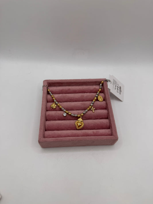 Bracciale bicolor cuore sacro