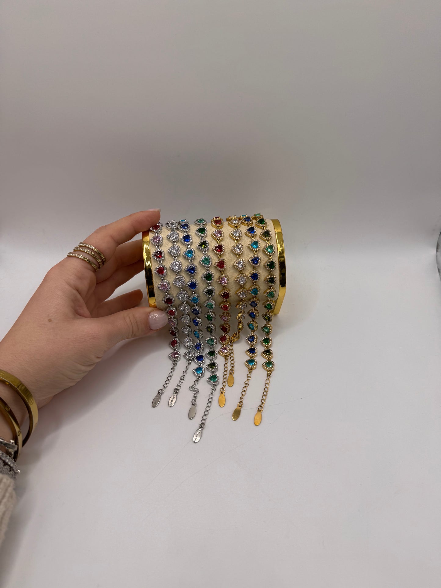 Bracciali cuore diamond color