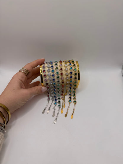 Bracciali cuore diamond color