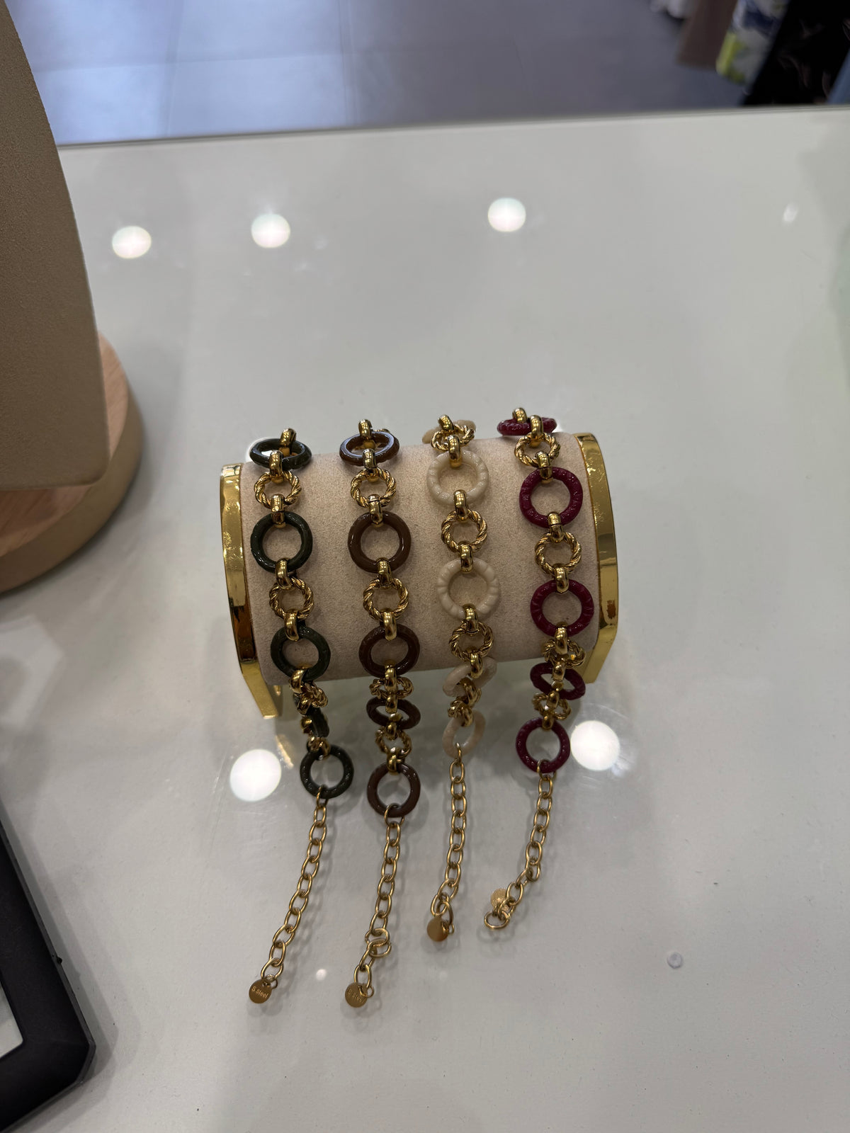 Bracciale anelli color