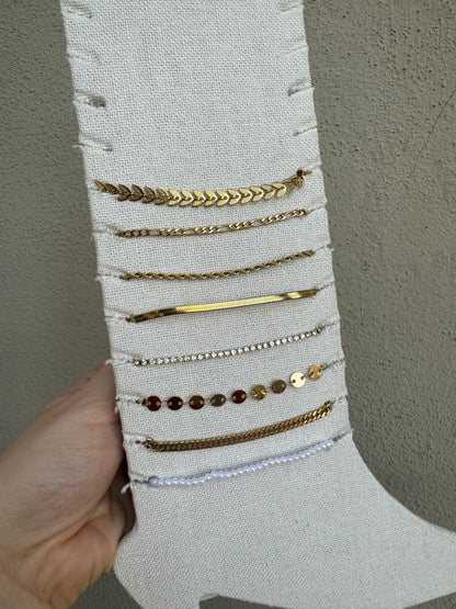 Gold anklets collection