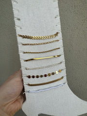 Gold anklets collection