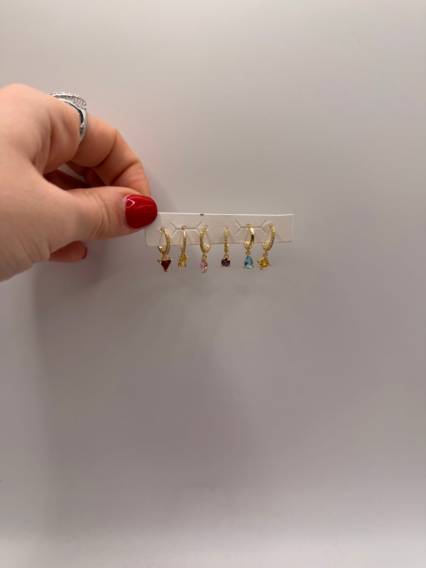 Set Hoops pendenti color