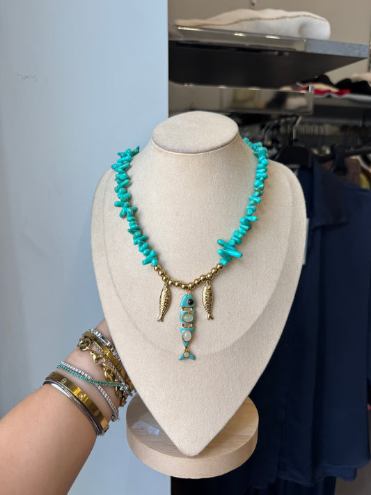 Collana cetara turchese