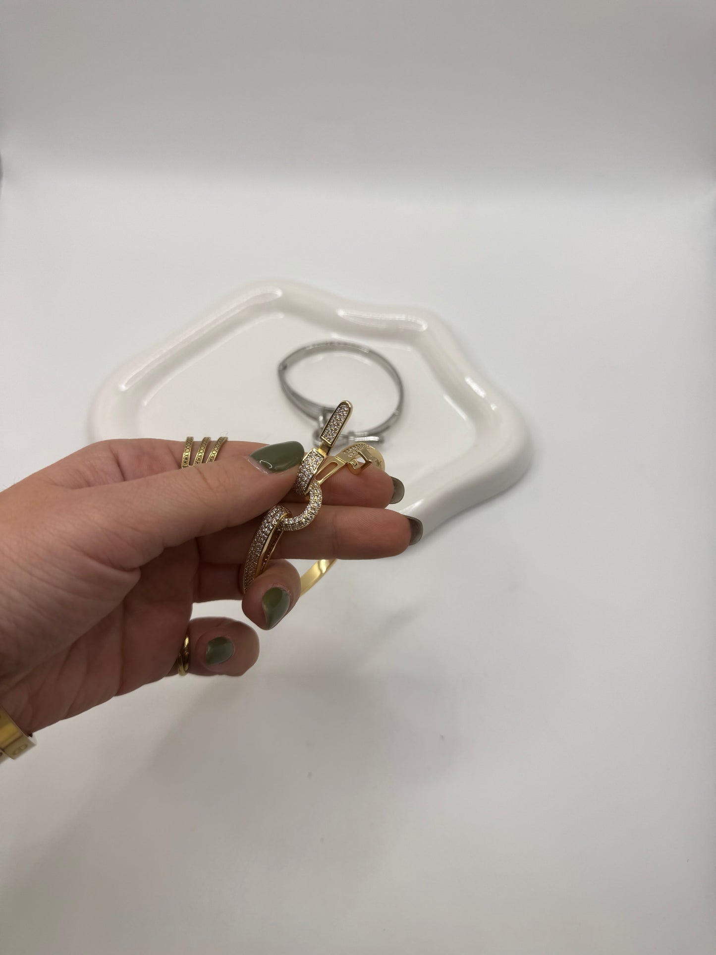 Bracciale fibia pavè