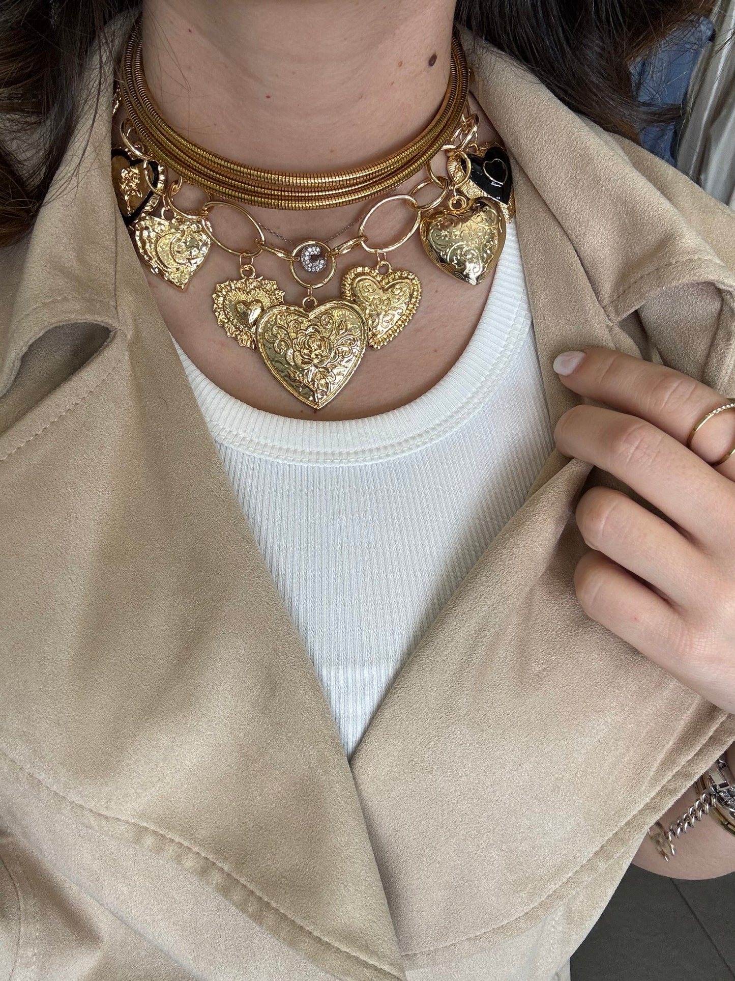 Collana big cuori sonaglio