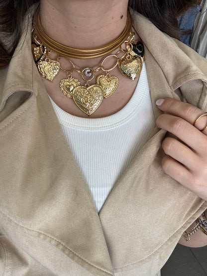 Collana big cuori sonaglio