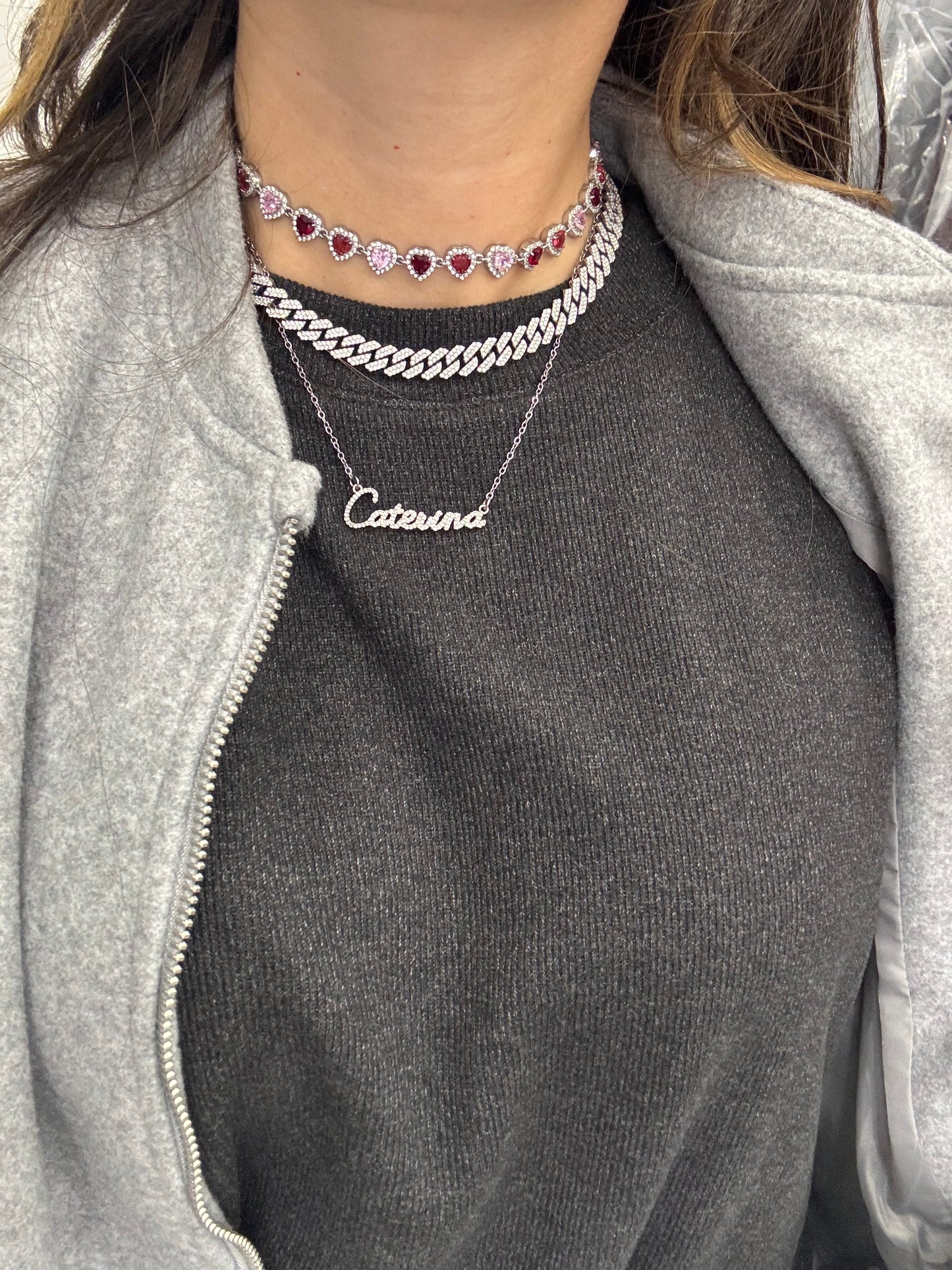 Chocker full heart diamond