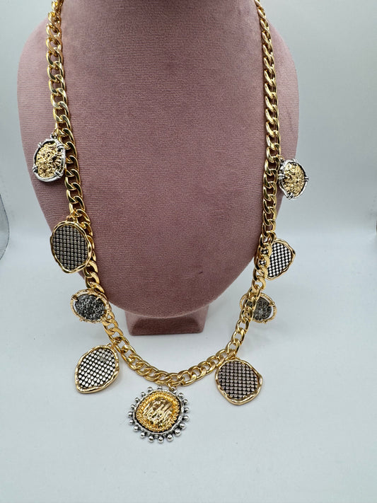 Collana lunga monete