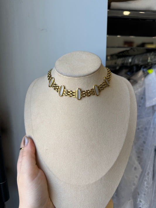 Chocker baguette madreperla