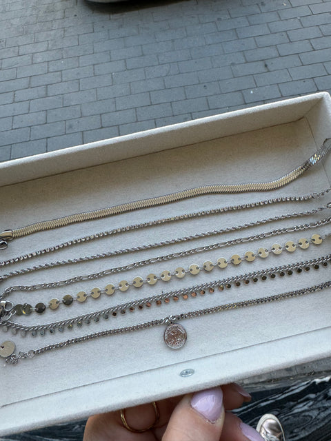 Silver anklets collection