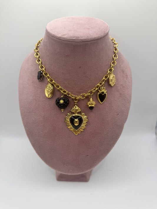 Collana cuori neri