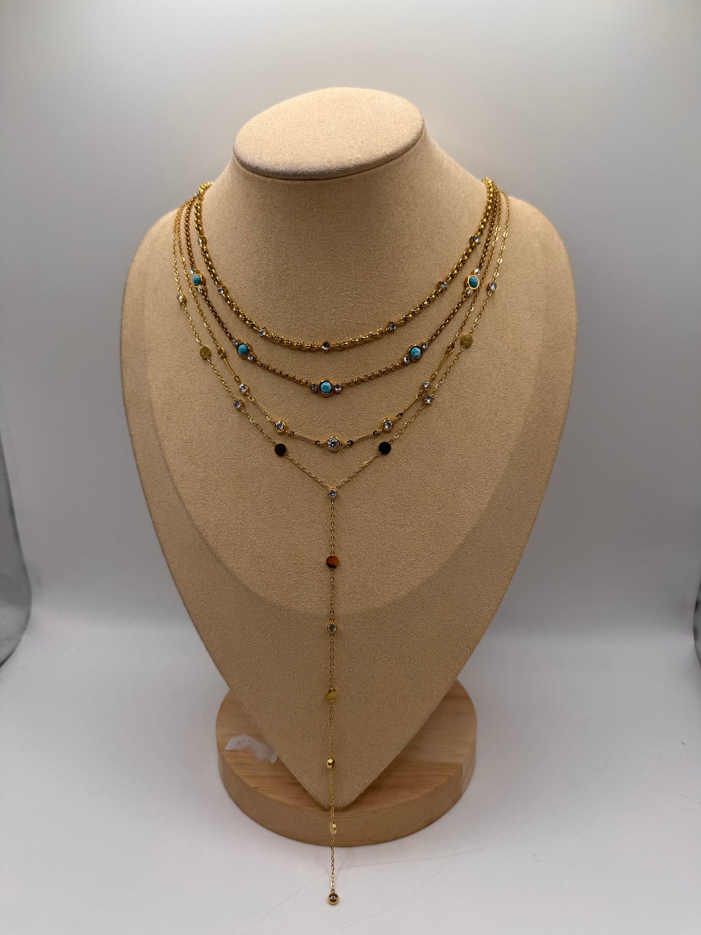 Collana crystal turchese