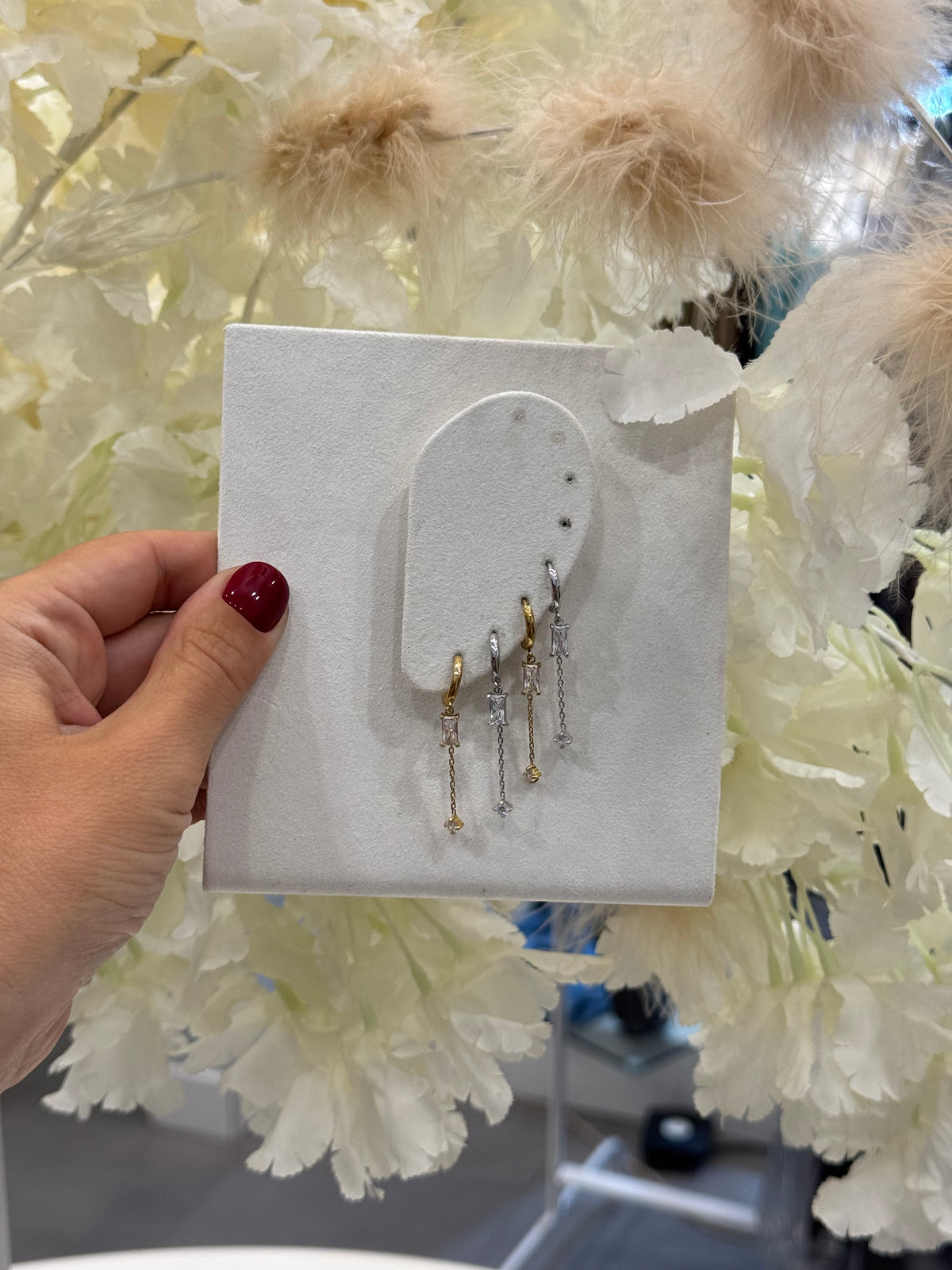 Mono Hoops crystal baguette