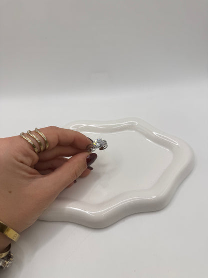 Anello tripla fascia taglio ovale