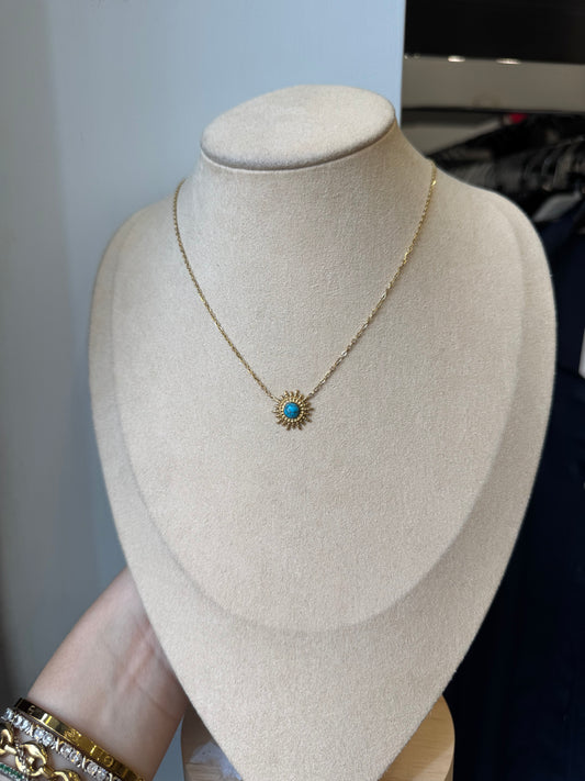 Collana sole turchese