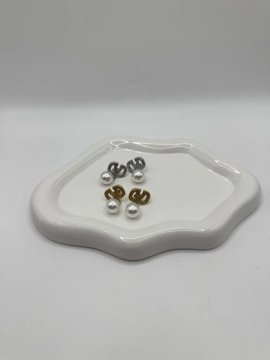Orecchini perla pendente
