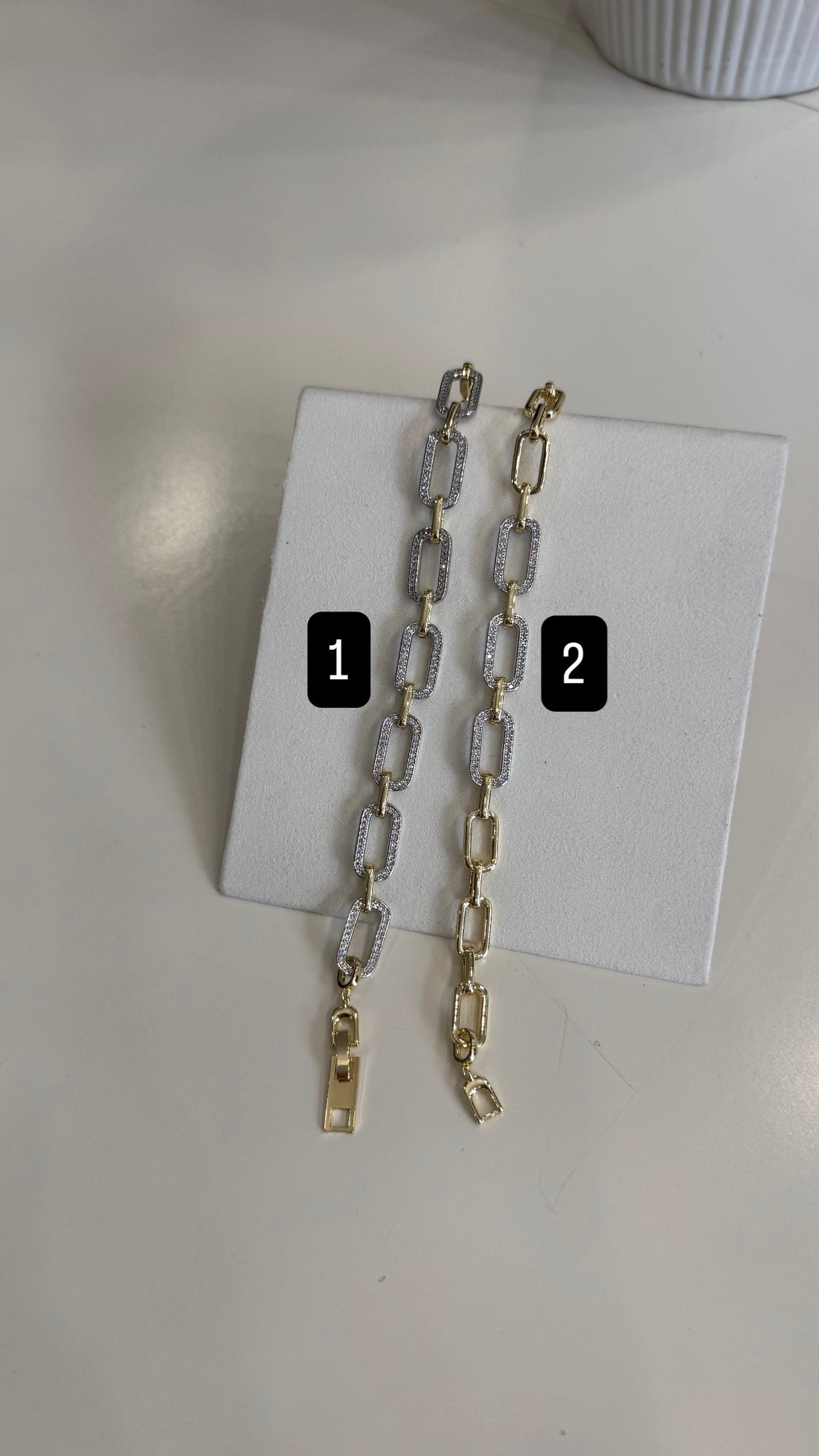 Bracciale recrangle bicolor