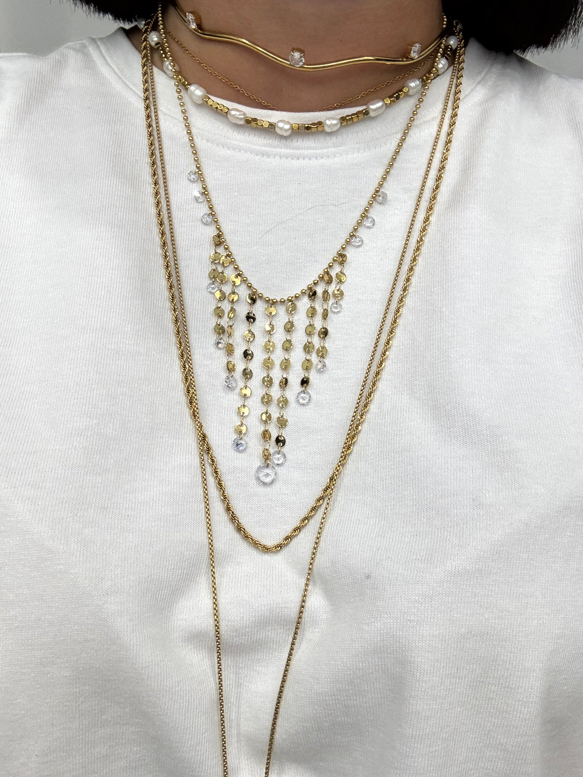 Collana cascata disco