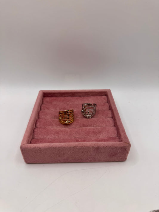 Anello fascione con pendenti
