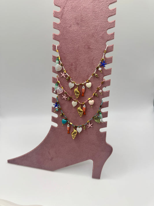 Cavigliera filo charms