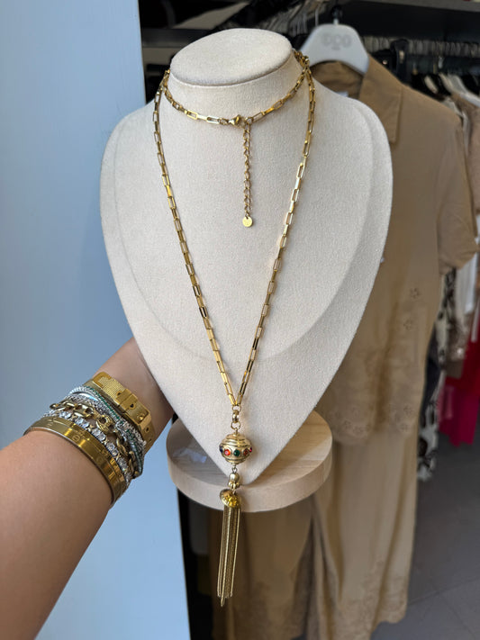 Collana lunga nappa