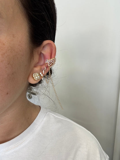 Earcuff ventaglio con pendenti