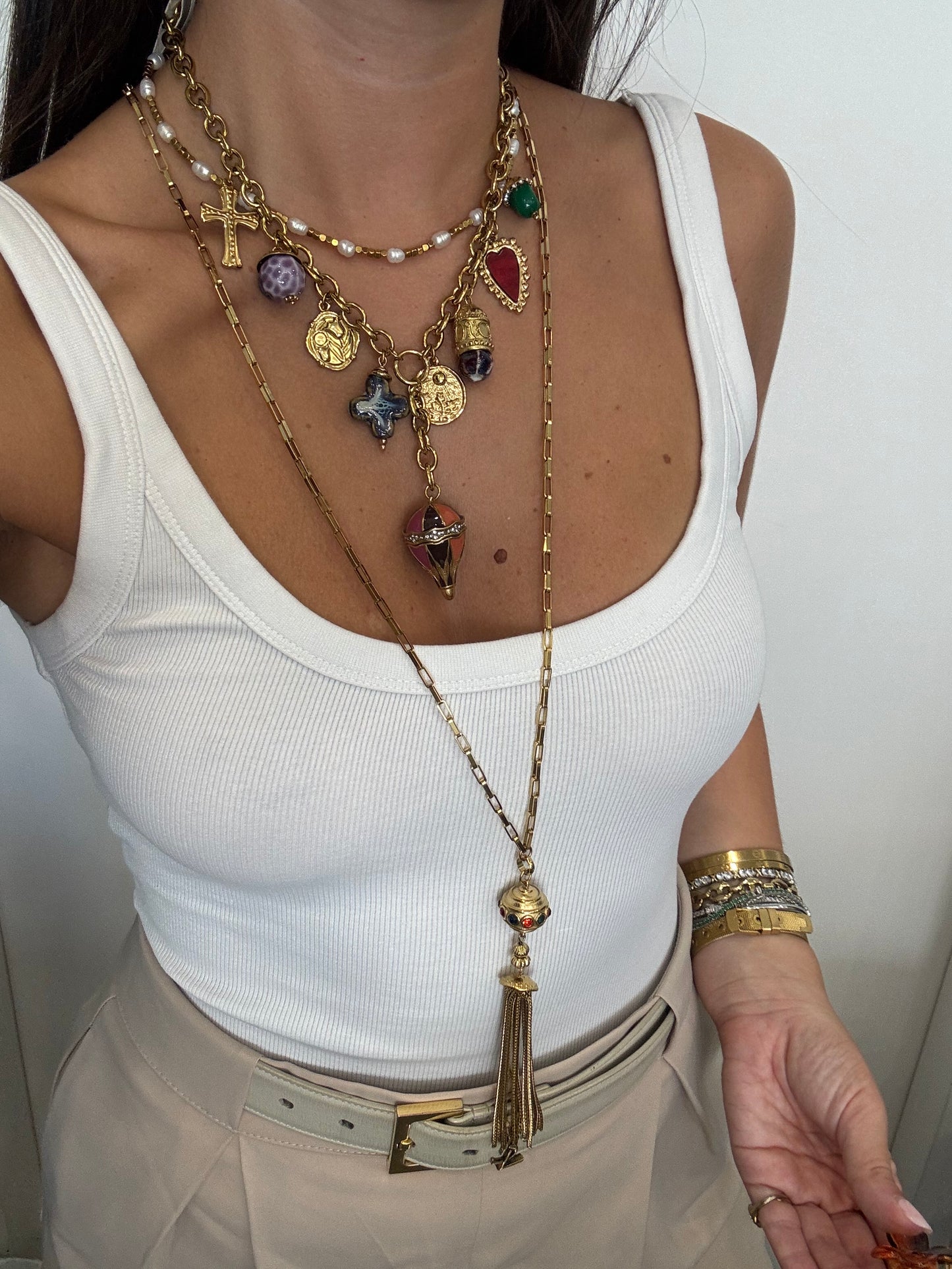 Collana lunga nappa