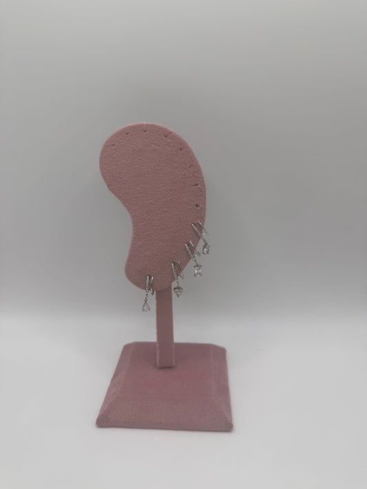 Hoops doppio filo pendant