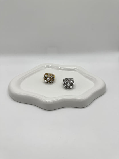 Anello cesto di perle