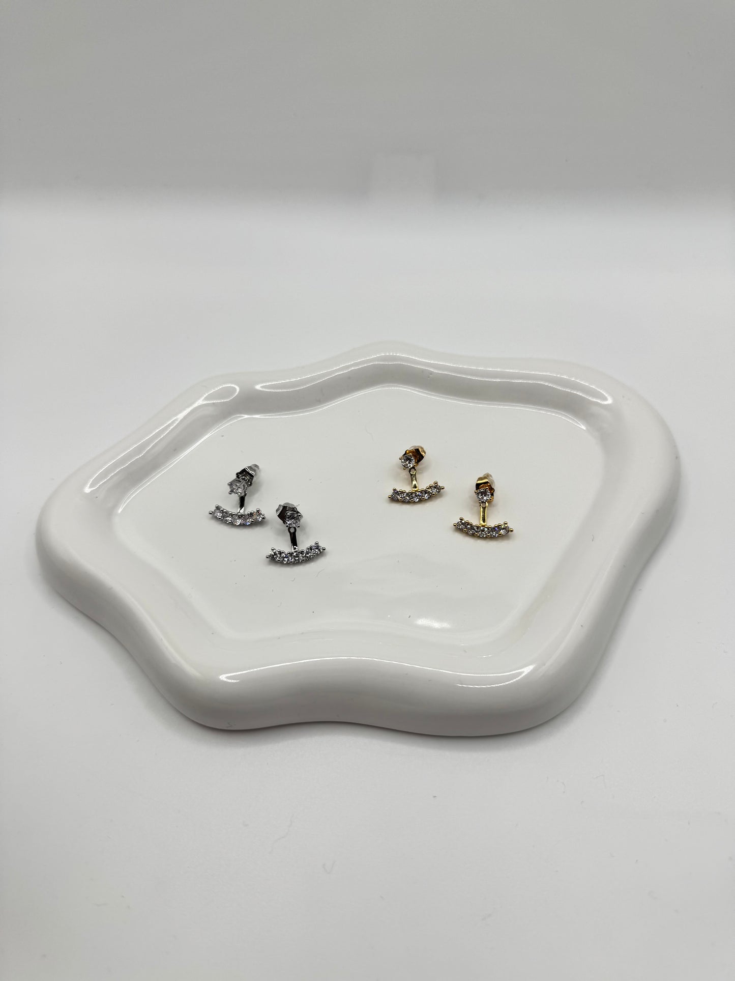 Lux on back earrings