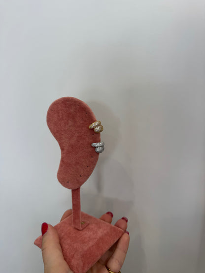 Earcuff doppia goccia pavè