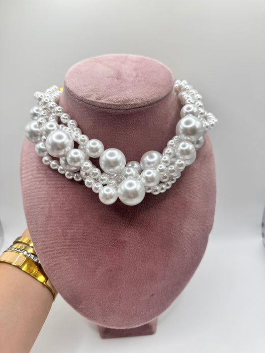 Collier bubbles pearl big