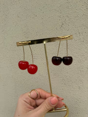 Long cherry earrings