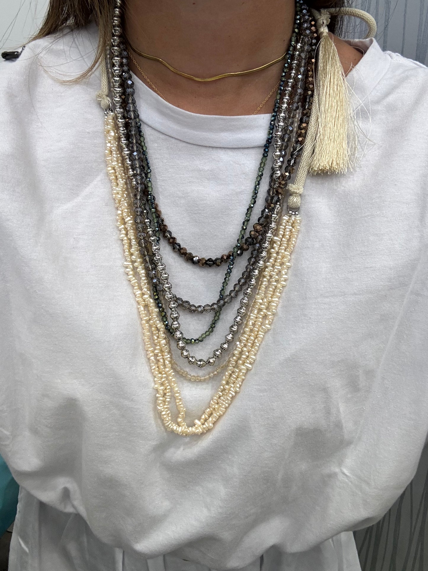 Collana coralli e nappa