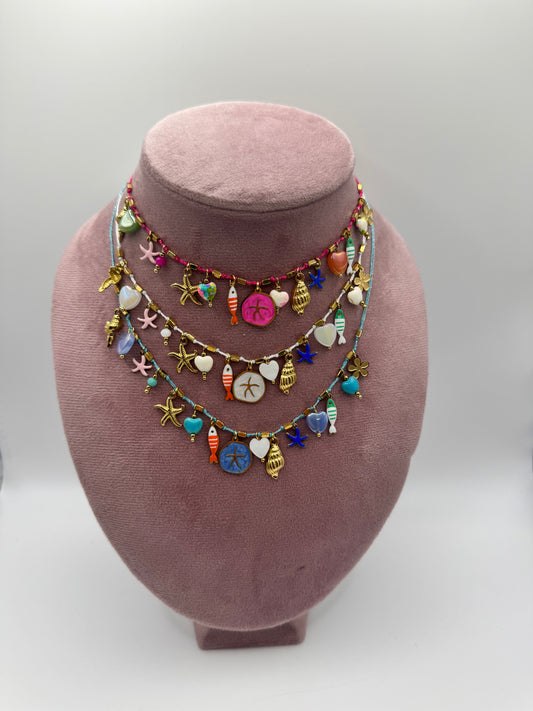 Collana filo charms
