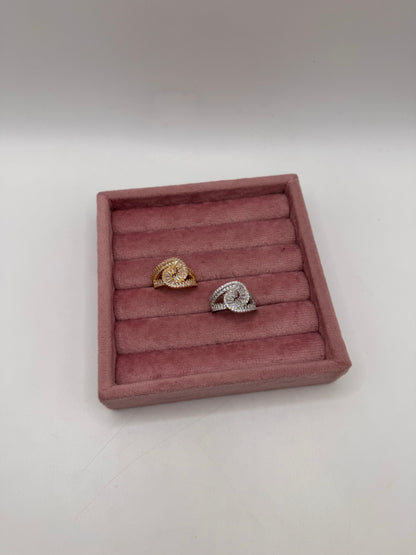 Anello nodo baguette
