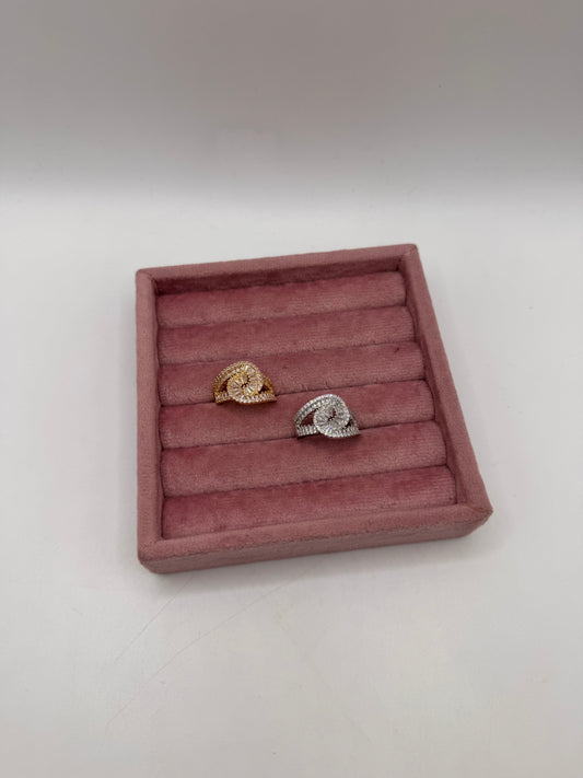 Anello nodo baguette